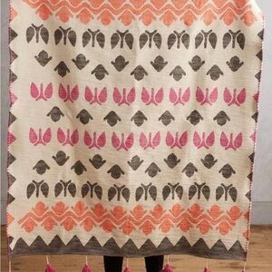 Anthropologie Heritage Throw 100% Heavy Cotton
